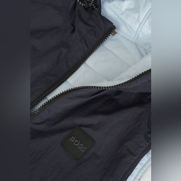BOSS Camilo Gilet Reversible Waterproof Hooded Puffer Vest Golf Logo Size 36 R S - Picture 6 of 16
